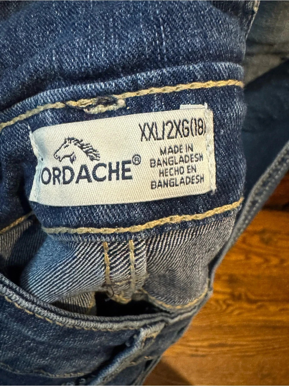 Jordache Dark Blue Denim Overalls with Contrast Stitching